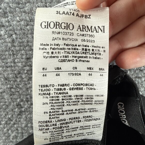 Giorgio Armani Asymmetric Keyhole Midi Dress Italy Black Size 44 (8 US) $1400 - Picture 16 of 16